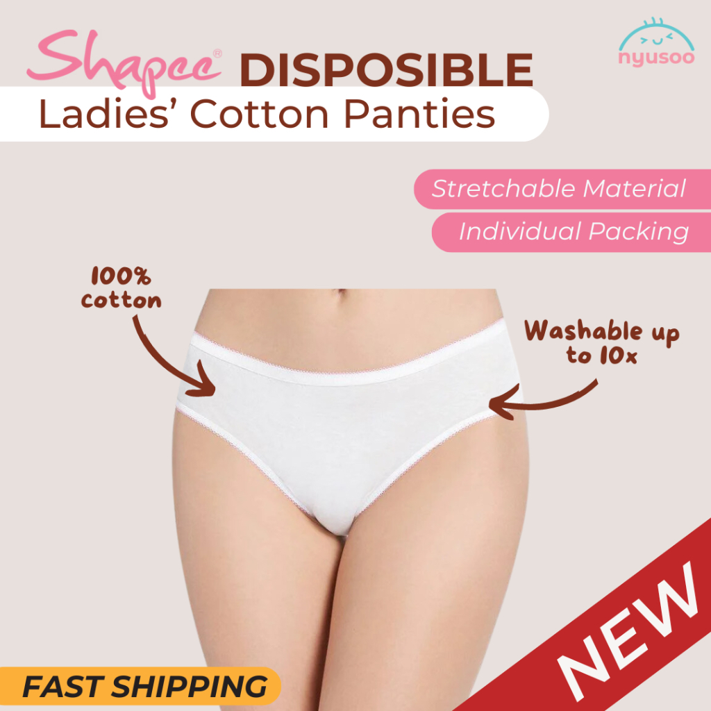 Shapee Disposable Ladies' Cotton Panties (4pcs)