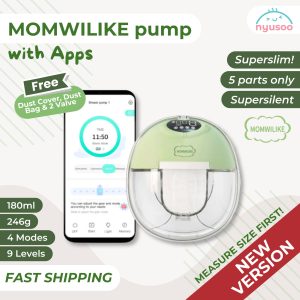 MOMWILIKE SLIM SILENT WEARABLE BREASTPUMP SMART APPS