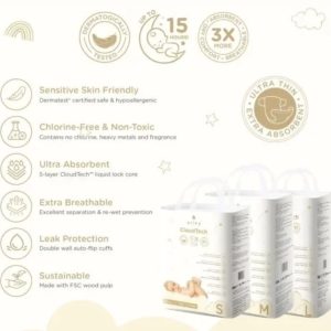 Arley CloudTech Diapers For BabyTape/Pants (S/M/L)