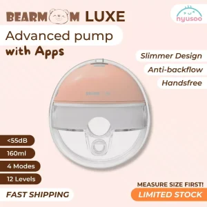 BEARMOM LUXE ADVANCED WEARABLE BREAST PUMP WITH APP