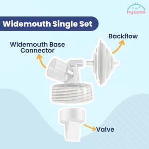 Wideneck Base Connector | Maymom, Spectra, Horigen, Medela, Malish Widemouth Breastpump Spareparts