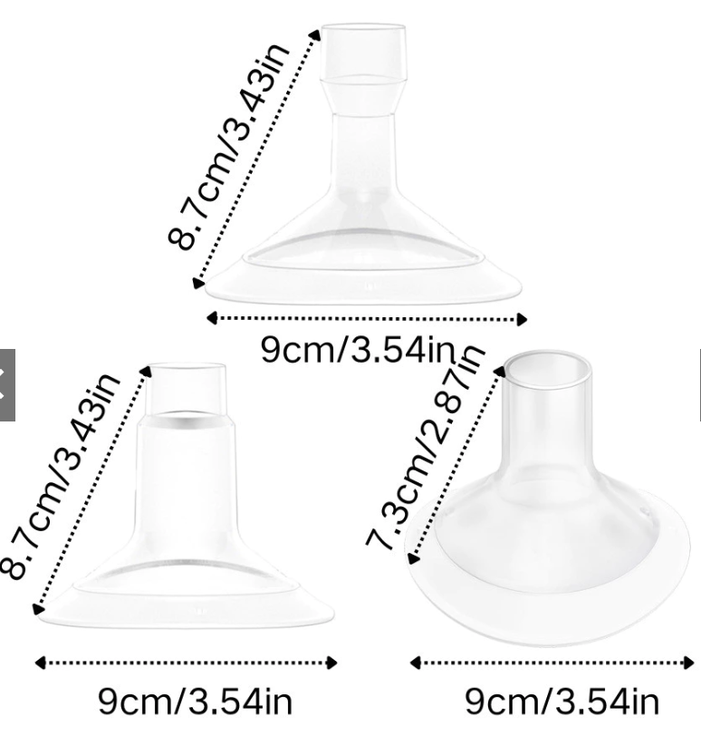 Maymom Oval Flange MyFit Breast Shield Detachable for Breastpump - Corong Panjang & Lebar Pam Susu Corong - Image 3